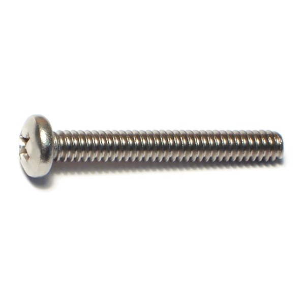 Midwest Fastener #10-24 x 1-1/2 in Phillips Pan Machine Screw, Plain 18-8 Stainless Steel, 20 PK 63746